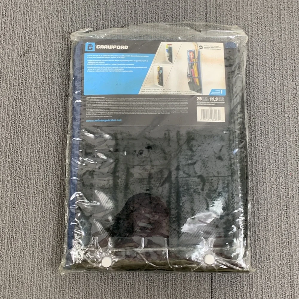 Crawford Vertical Storage Organizer Blue Black Heavy Duty 48